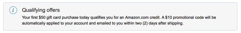 Illustration for article titled Prime Day No-Brainer: Buy a $50 Amazon Card, Get an Extra $10 For Free